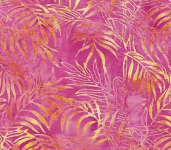 Island Zest Batiks Palm Cluster in Sunset Orange and Yellow