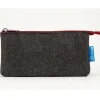 Itoya Midtown Pouch – 4 x 7 inch  – Charcoal and Maroon