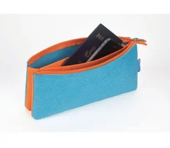 Itoya Midtown Pouch – 5 x 9 inch – Ocean and Orange