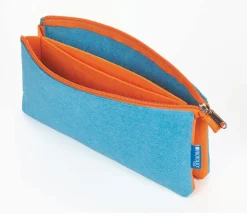 Itoya Midtown Pouch – 5 x 9 inch – Ocean and Orange