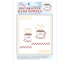 Jack Dempsey Decorative Hand Towel – Coffee Time – 2 Piece