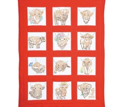 Jack Dempsey Highland Cows Embroidery Table Runner