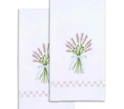 Jack Dempsey Lavender Dec Towel 2pc