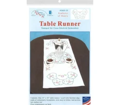 Jack Dempsey Table Runner Scarf – Starburst Hearts