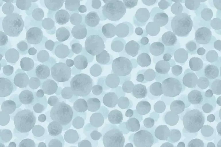 Jardin d’Hiver Flannel Bumbleberry Texture in Icy Blue