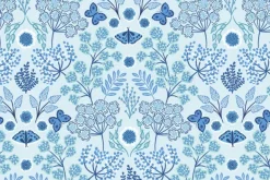 Jardin d’Hiver Flannel Garden in Light Bue