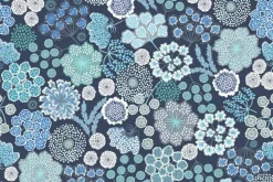 Jardin d’Hiver Flannel Large Florals in Dark Blue