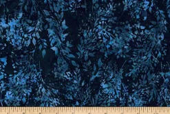 Jewel Batiks Branches Midnight Blue Tonal