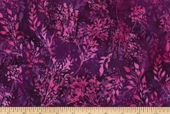 Jewel Batiks Branches Wildberry Pink on Purple