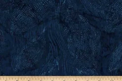 Jewel Batiks Dotted Leaves in Midnight Tonal