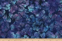 Jewel Batiks Fans Salvia on Blue
