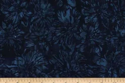 Jewel Batiks Florals in Midnight Blue Tonal