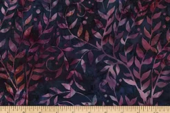 Jewel Batiks Fronds in Boysenberry