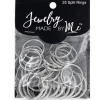 Jewelry Made by Me Large Silver Split Rings – 25 Piece
