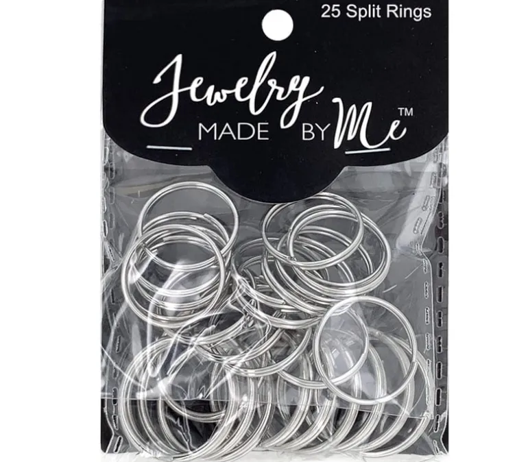 Jewelry Made by Me Large Silver Split Rings – 25 Piece