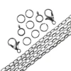 John Bead Chain Set – 36-inch – 3mm x 4mm Oval Cable – Silver