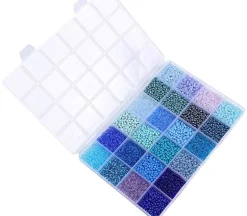 John Bead Seed Bead Box 8/0 – 24 Colors – Pastel
