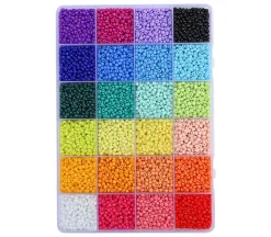 John Bead Seed Bead Box 8/0 – 24 Colors – Pastel