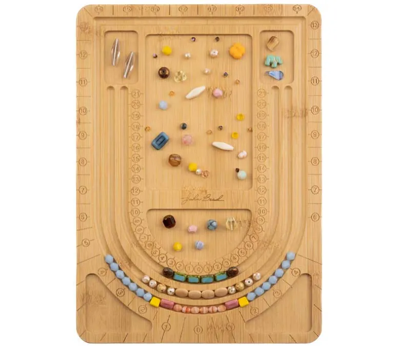 John Bead Wood Bead Board – Mini Bracelet Board (13cm x 28.5cm x 1cm)