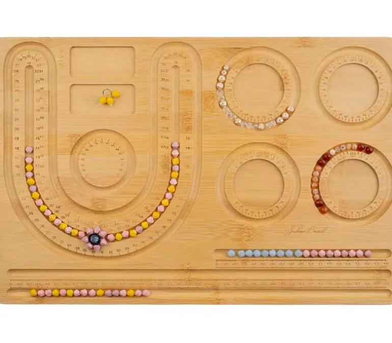 John Bead Wood Bead Board – Mini Bracelet Board (13cm x 28.5cm x 1cm)