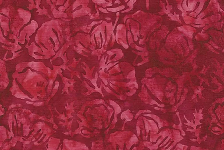Jubilee Batiks Poppies in Redwood