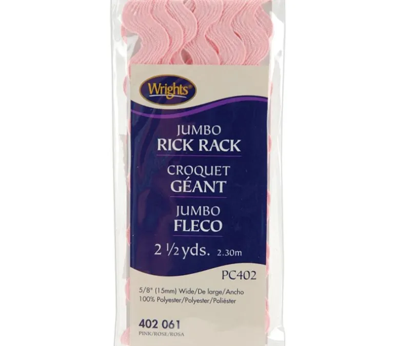 Jumbo Rick Rack Pink 5/8-inch x 2.5-yards 117402061