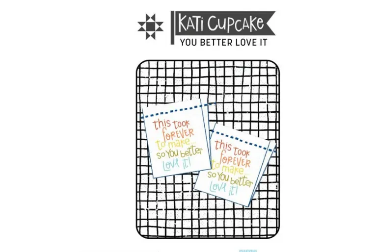 Kati Cupcake Love in Every Stitch Quilt Labels 3 count