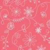 Kimberbell Flannel Swirl Floral on Deep Pink