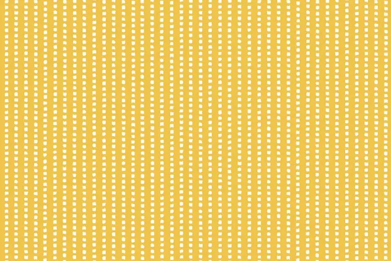 Kimberbell Perforated Stripe White on Yellow