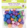 Krafty Kids Pom-Poms – Glamour Glitter – 75 Piece