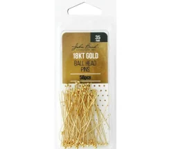 18kt Gold Plated Head Pins 24-gauge – 58-Piece