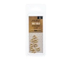 18kt Gold Plated 6mm Spring Ring Clasp – 8-Piece