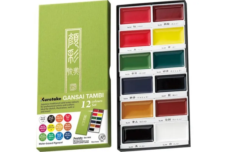 Kuretake Gansai Tambi 6 Graphite Color Set