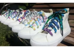 Lace Up Shoelaces Sewing Pattern with White Aglets