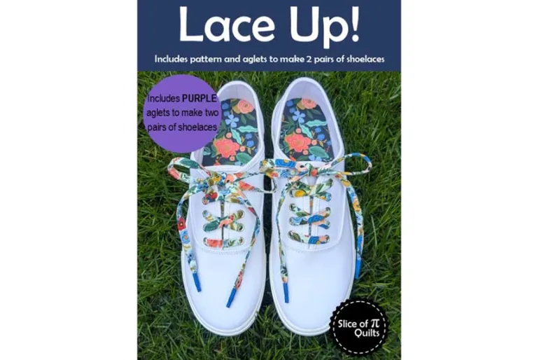 Lace Up Shoelaces Sewing Pattern with White Aglets