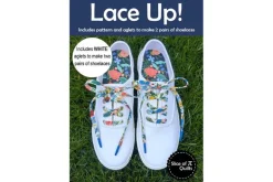 Lace Up Shoelaces Sewing Pattern with White Aglets