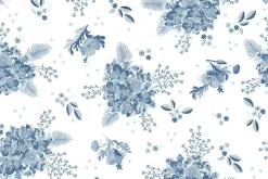 Lakeland Blues Hydrangeas on Light Blue