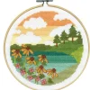 Lakeside Cross Stitch Kit with 6-inch Hoop #7073
