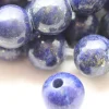Lapis – Dyed – Smooth Round With 2.5 mm. Large Hole