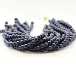 Lapis – Dyed – Smooth Round With 2.5 mm. Large Hole