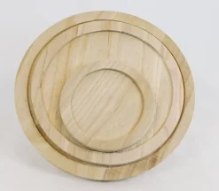 Large Wood Disk Tray Unfinished 11.75 inches
