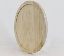 Large Wood Disk Tray Unfinished 11.75 inches