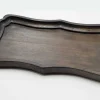Large Wooden Tray with Black Handles
