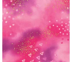 Laurel Burch Basic Glitter Texture in Dark Pink with Gold Metallic Highlights.