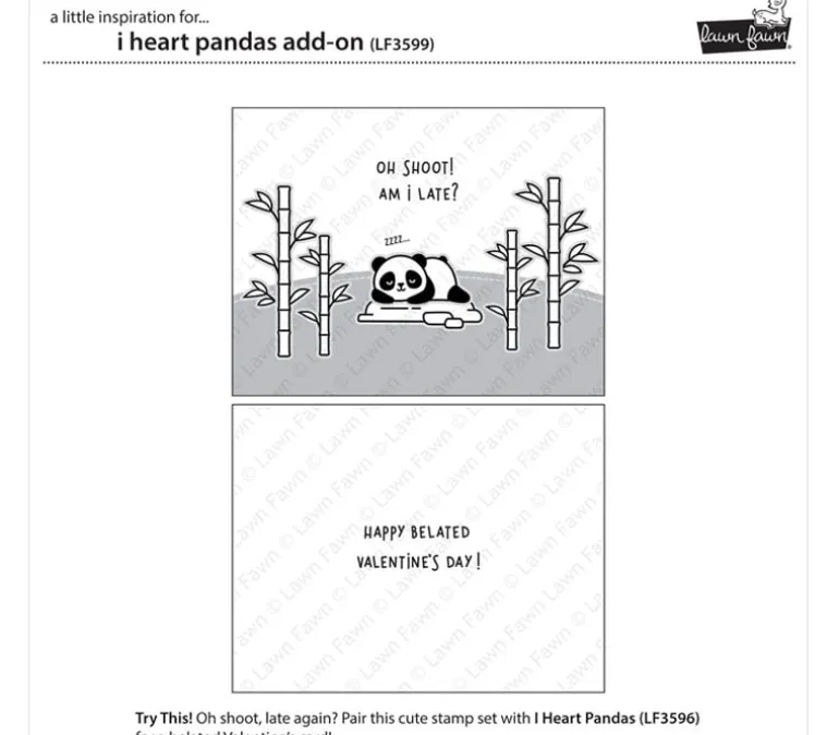 Lawn Fawn Die – I Heart Panda Add-On