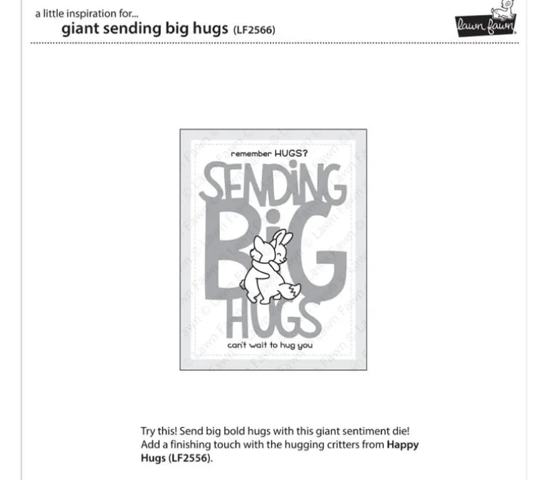 Lawn Fawn Dies – Giant Sending Big Hugs