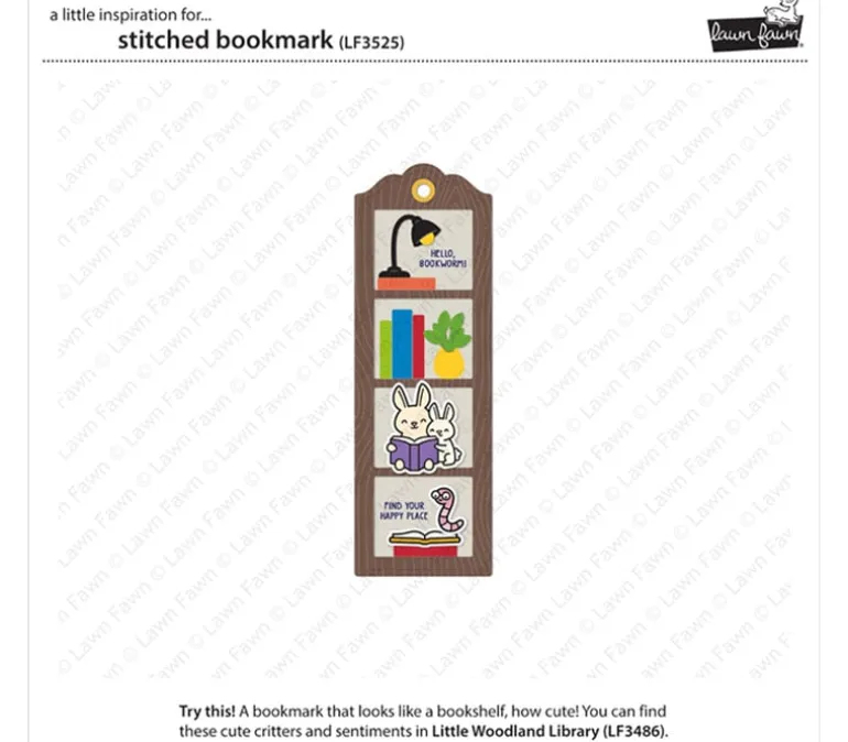 Lawn Fawn Die – Stitched Bookmark