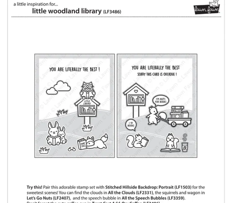 Lawn Fawn lawn Cuts Die – Little Woodland Library