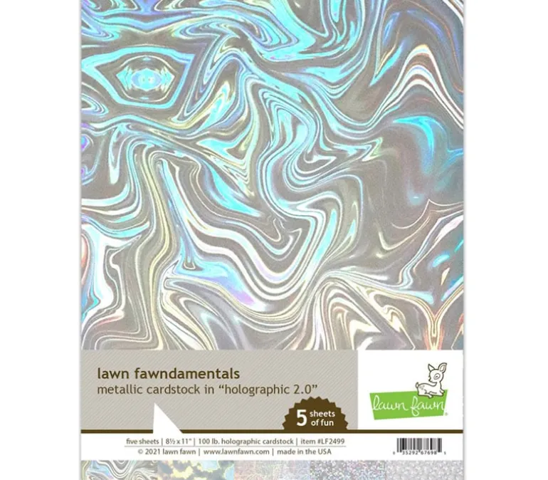 Lawn Fawn Metallic Cardstock Holographic 2.0 – 5 Piece