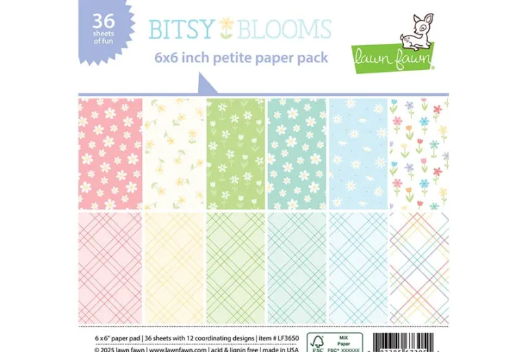 Lawn Fawn Paper Pack – 6×6 – Bitsy Blooms